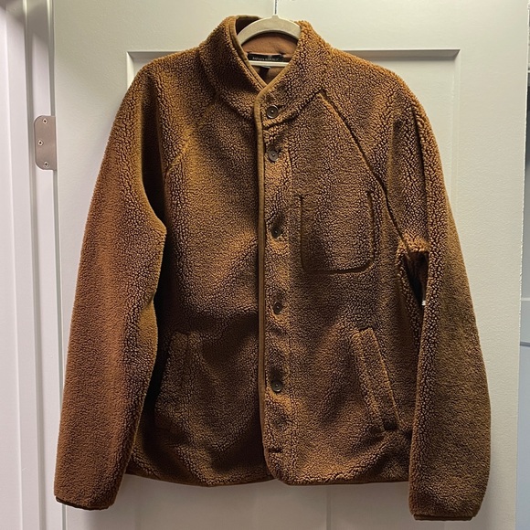 Banana Republic Other - Banana Republic Men's Sherpa Teddy Fleece Button Jacket Brown Size L
